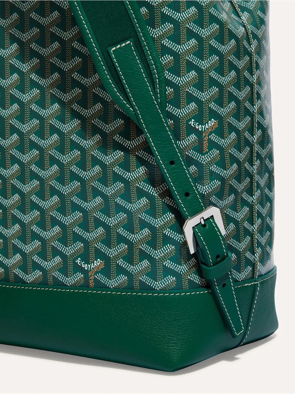 Green Patterned Canvas Backpack - Picture 7 of 7
